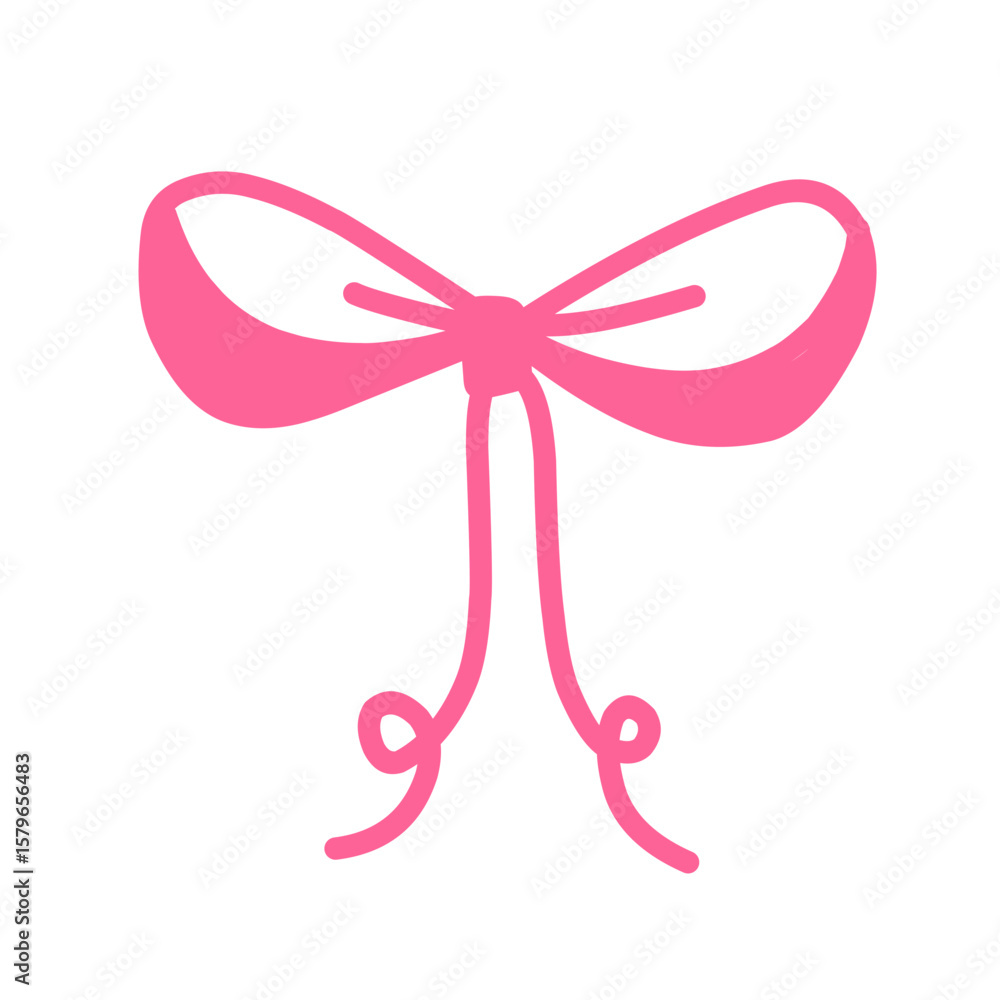 Fototapeta premium pink ribbon bow