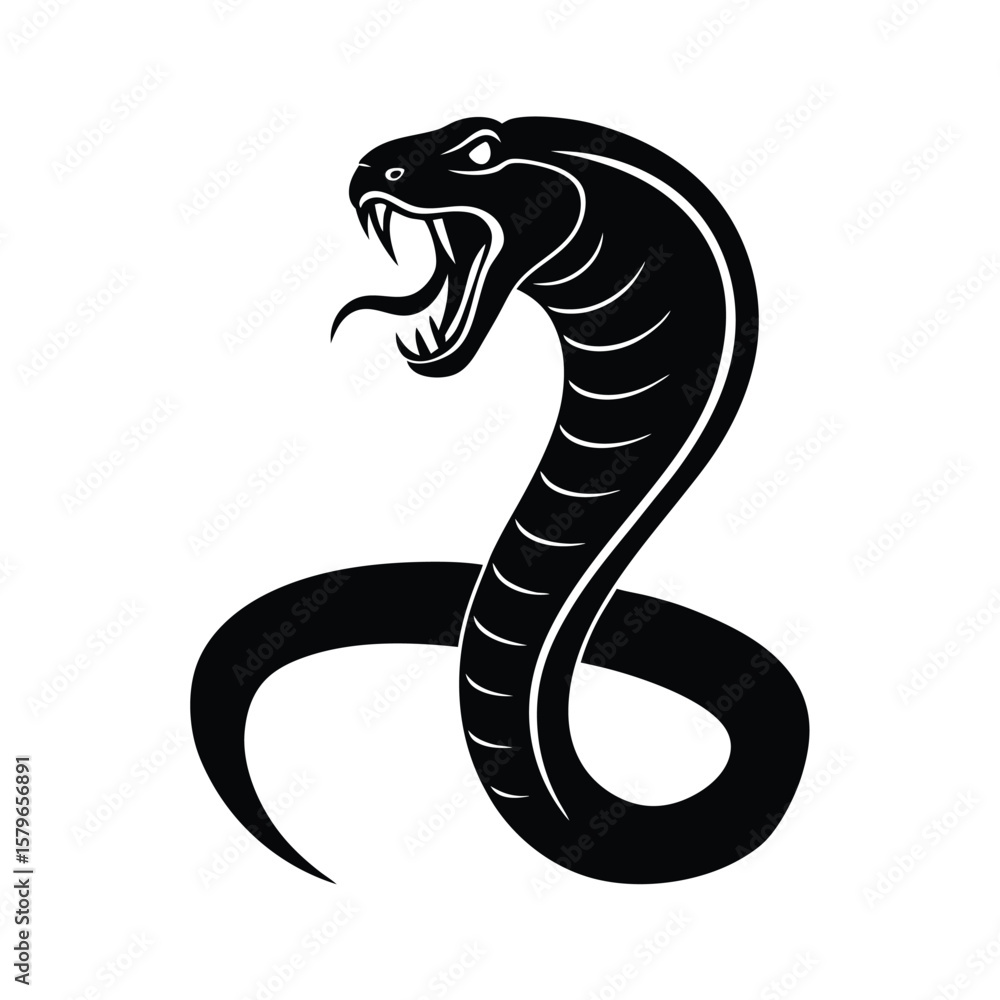 Fototapeta premium vector illustration of a snake fang