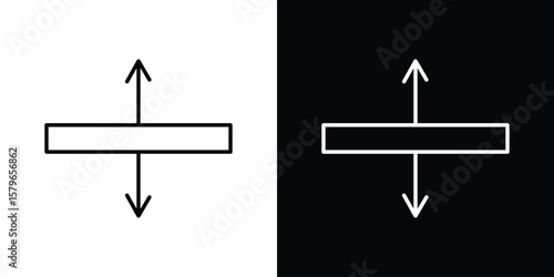 Thickness icon in trendy stroke liner style. Set of Website icon vector.