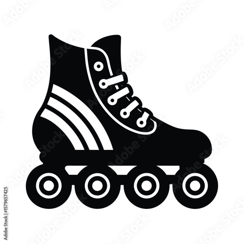 rollerblade on white background
