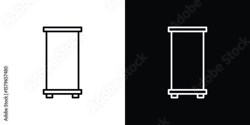 Roll up banners icon in trendy stroke liner style. Set of Website icon vector.