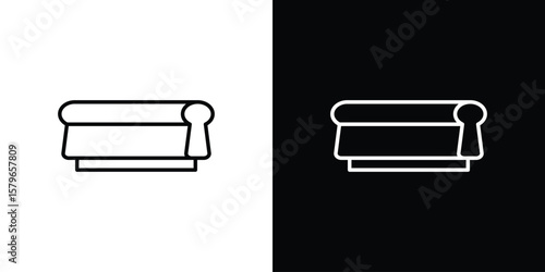 Print screen icon in trendy stroke liner style. Set of Website icon vector.