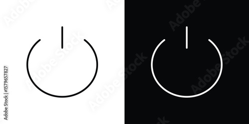 Power icon in trendy stroke liner style. Set of Website icon vector.