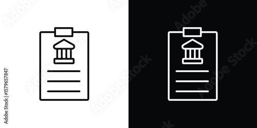 Policy icon in trendy stroke liner style. Set of Website icon vector.