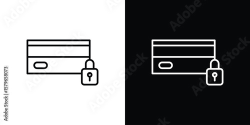 Payment security icon in trendy stroke liner style. Set of Website icon vector.