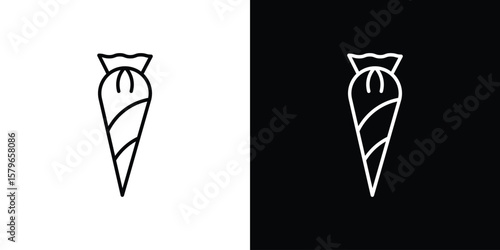 Pastry bag icon in trendy stroke liner style. Set of Website icon vector.