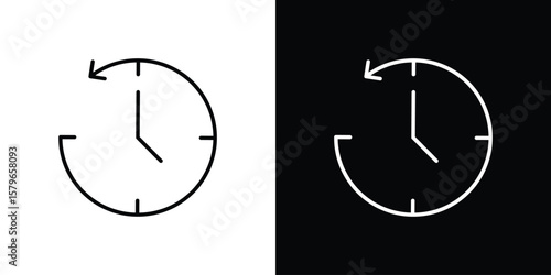 Past icon in trendy stroke liner style. Set of Website icon vector.