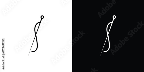 Needle icon in trendy stroke liner style. Set of Website icon vector.