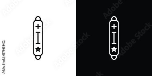 Mezuzah icon in trendy stroke liner style. Set of Website icon vector.