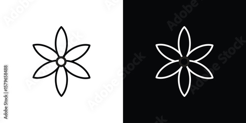 Magnolia icon in trendy stroke liner style. Set of Website icon vector.