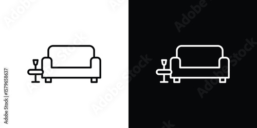 Lounge icon in trendy stroke liner style. Set of Website icon vector.