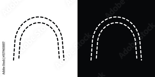 Lingual braces icon in trendy stroke liner style. Set of Website icon vector.