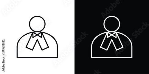 Lawyer icon in trendy stroke liner style. Set of Website icon vector.