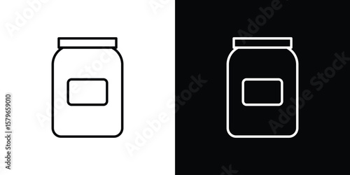 Jar icon in trendy stroke liner style. Set of Website icon vector.