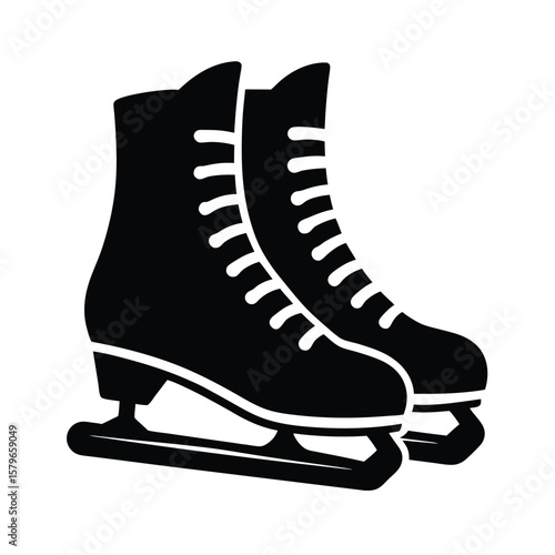 ice skates on white background