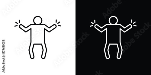 Irritated human icon in trendy stroke liner style. Set of Website icon vector.
