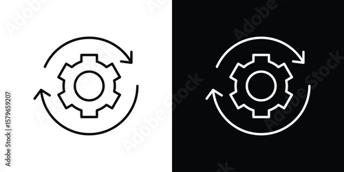 Implementation icon in trendy stroke liner style. Set of Website icon vector.