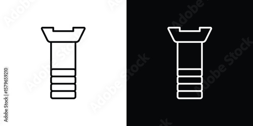Implant Fixture icon in trendy stroke liner style. Set of Website icon vector.