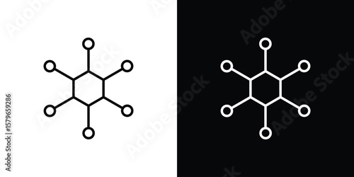 Hub icon in trendy stroke liner style. Set of Website icon vector.