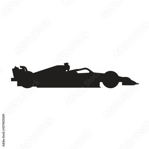 formula 1 race car silhouette side view