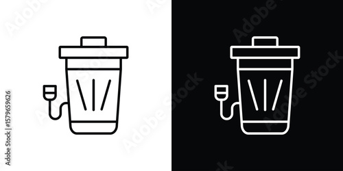 Garbage disposal icon in trendy stroke liner style. Set of Website icon vector.
