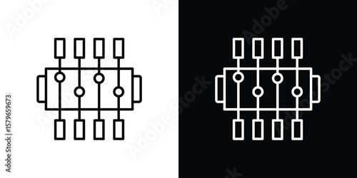Foosball icon in trendy stroke liner style. Set of Website icon vector.