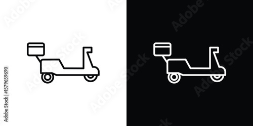 Food delivery icon in trendy stroke liner style. Set of Website icon vector.