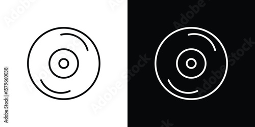 DVD icon in trendy stroke liner style. Set of Website icon vector.