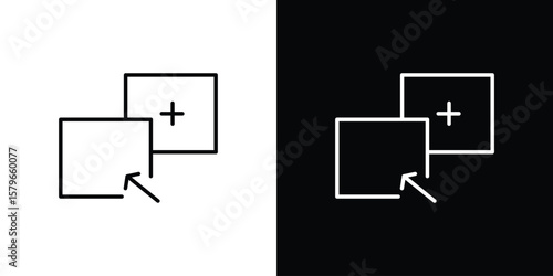 Drag and drop icon in trendy stroke liner style. Set of Website icon vector.