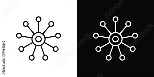 Decentralized icon in trendy stroke liner style. Set of Website icon vector.