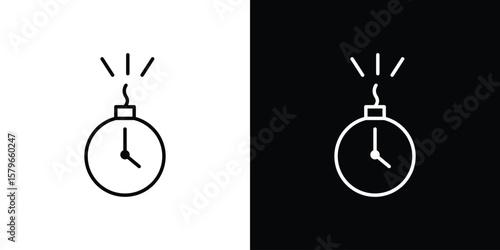 Deadline icon in trendy stroke liner style. Set of Website icon vector.
