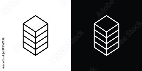 Data center icon in trendy stroke liner style. Set of Website icon vector.