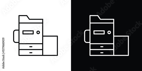 Copier icon in trendy stroke liner style. Set of Website icon vector.
