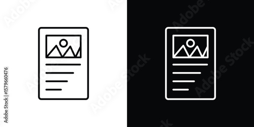 Content icon in trendy stroke liner style. Set of Website icon vector.
