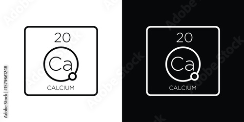 Fotografía Calcium icon in trendy stroke liner style