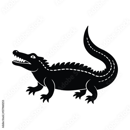vector illustration of a crocodile