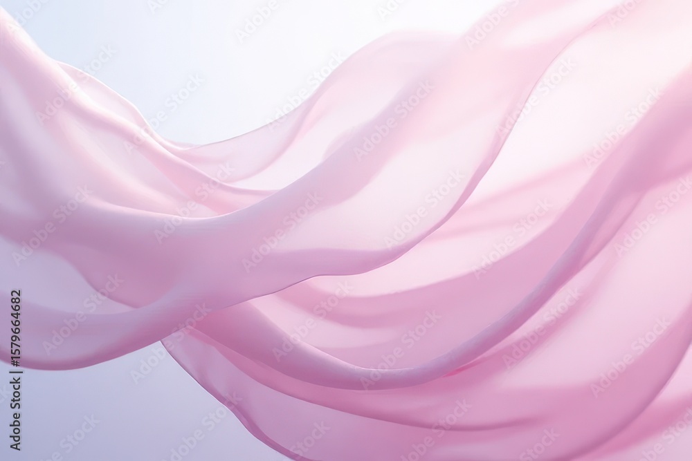 Obraz premium Flowing Pink Fabric