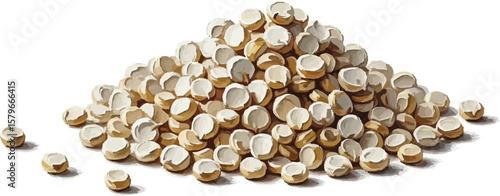 Pile of Quinoa with oil painting