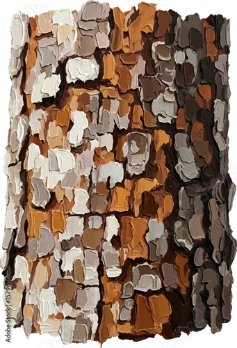 Cinnamon Tree Bark with oil painting