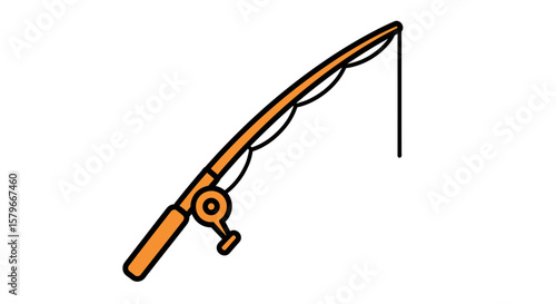 Fishing Rod Icon - Angling Sport Equipment