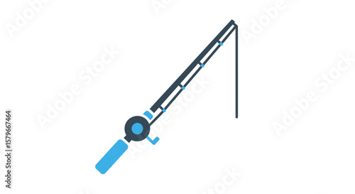 Fishing Rod Icon - Angling Sport Equipment