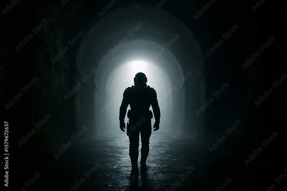 Silhouette in the Tunnel Silhouette in the Tunnel