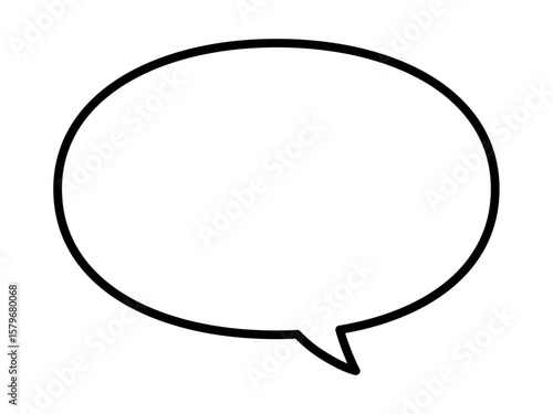 シンプルな丸い吹き出し_ベクターイラスト
