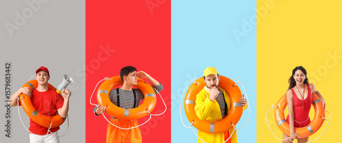 Collage of young people wit...