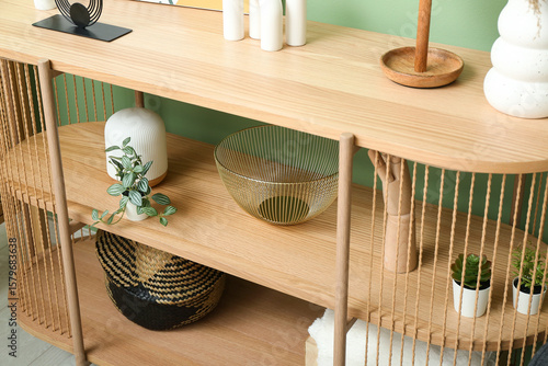 Modern wooden console table...