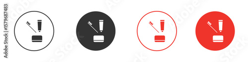 hygiene kit icon symbol. Simple, flat design for web or mobile app. Minimal Vector illustration logotype.