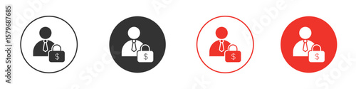 Guarantor icon symbol. Simple, flat design for web or mobile app. Minimal Vector illustration logotype.