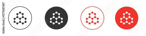 Graphene icon symbol. Simple, flat design for web or mobile app. Minimal Vector illustration logotype.