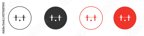 Foosball icon symbol. Simple, flat design for web or mobile app. Minimal Vector illustration logotype.