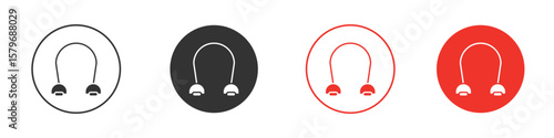 Exercise bands icon symbol. Simple, flat design for web or mobile app. Minimal Vector illustration logotype.